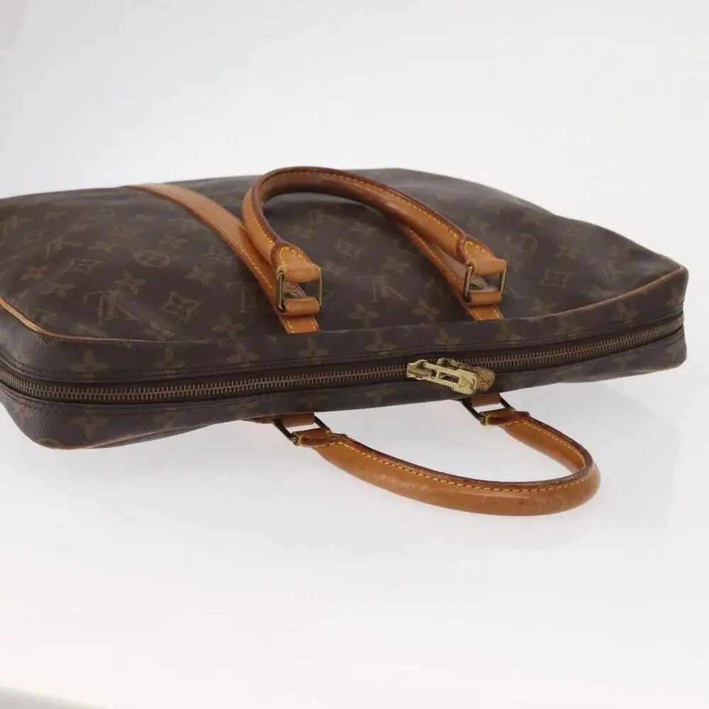 Louis Vuitton Monogram Porte Documents Voyage Business Bag Brown